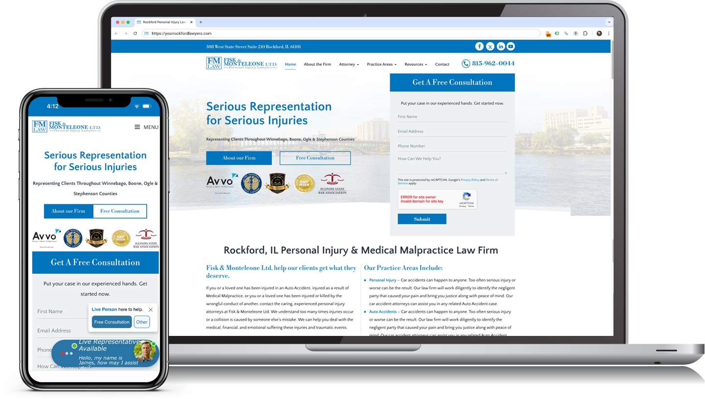 Law firm website before conversion optimization