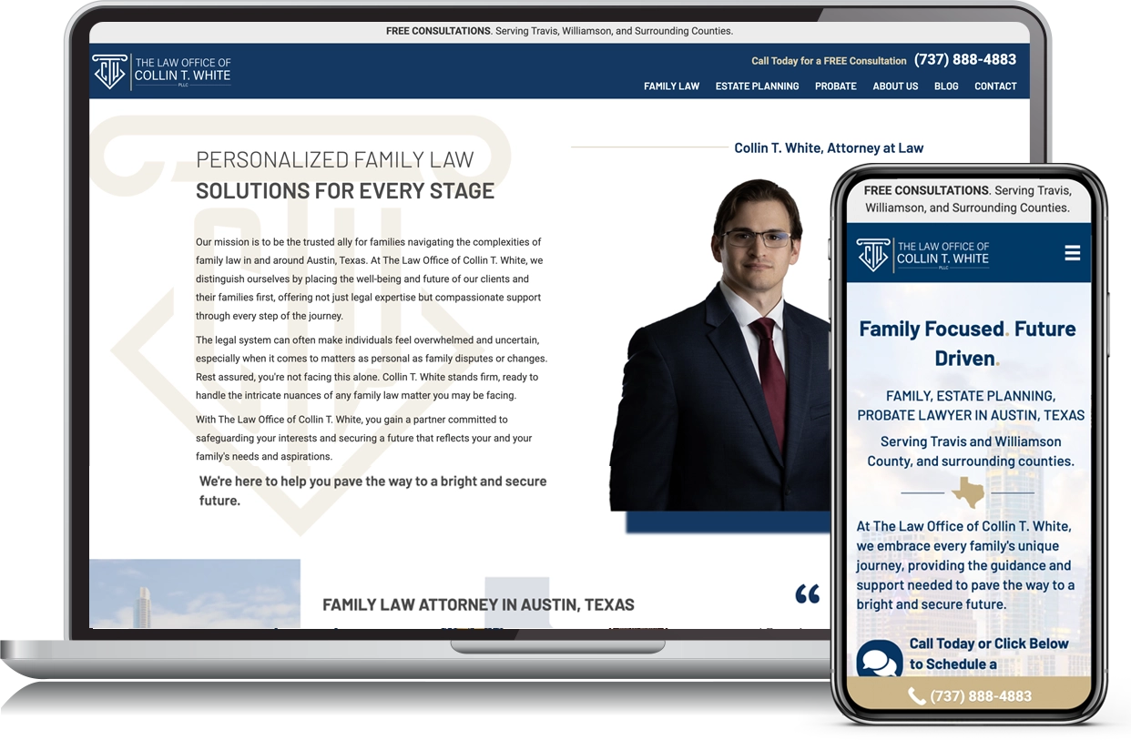 Family law firm website built for conversion