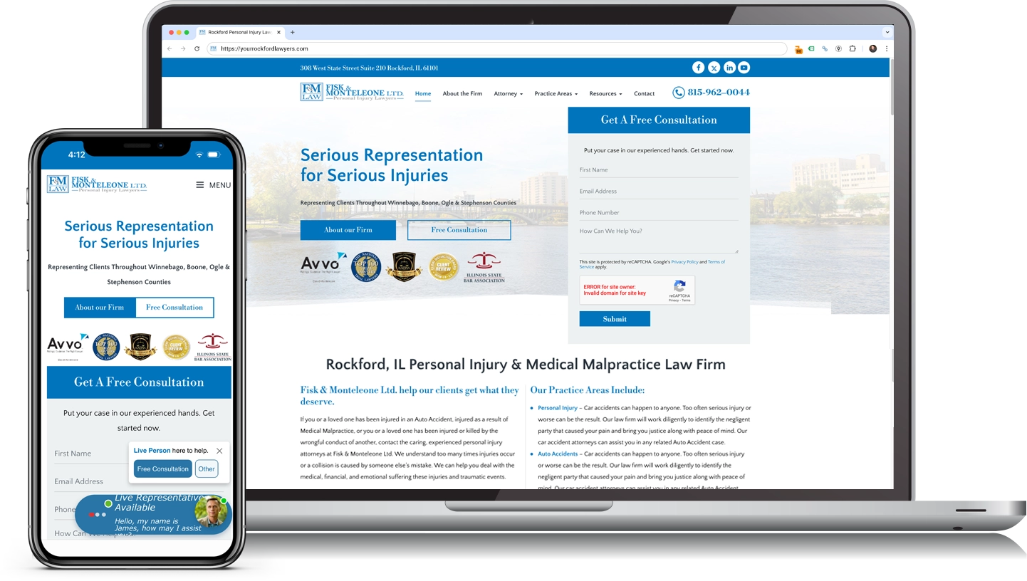 Law firm website before conversion optimization